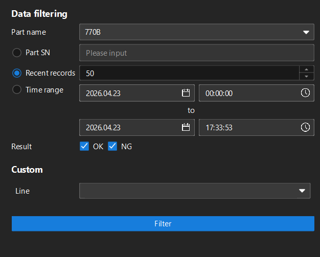 filter historical data