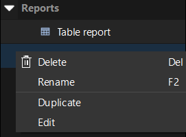 manage table report