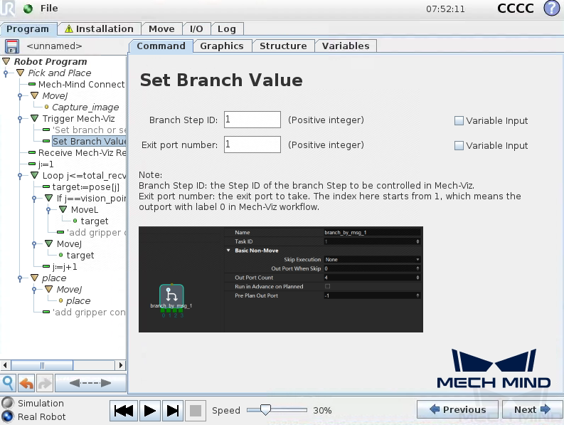 set branch value cb