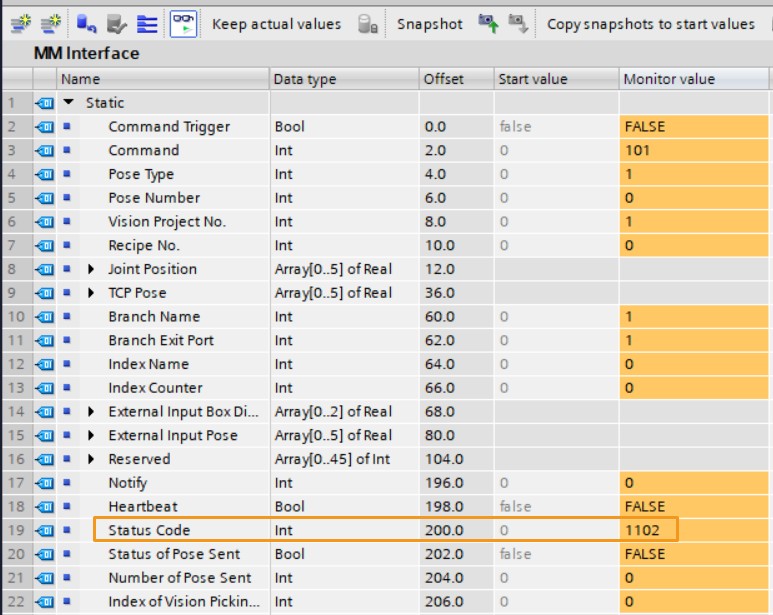 get visual point from vision 14