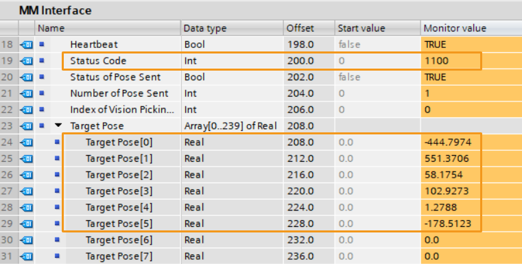 get visual point from vision 16