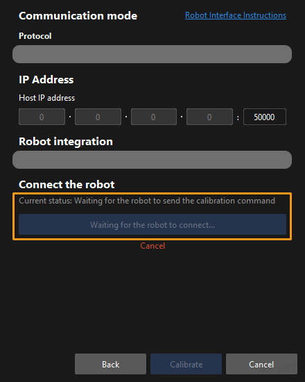 wait for robot connection