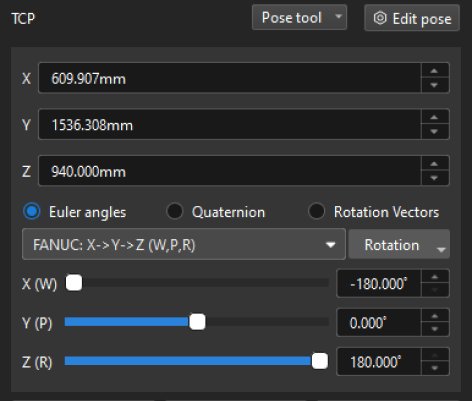 neatly arranged cylindrical shafts getting started viz set tool pose before pick