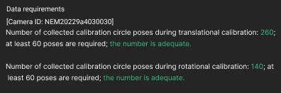 eih calib auto data requirements