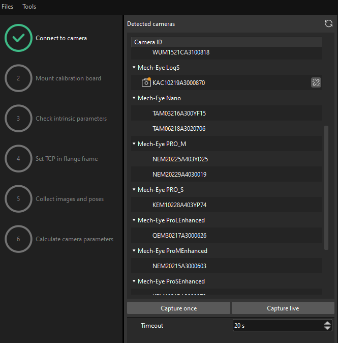 calibration manual image capture tcptouch