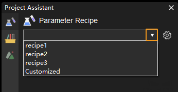 parameter recipe configuration switch recipe