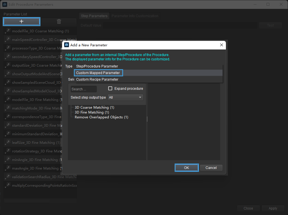 custom mapped parameter custom mapped parameter2