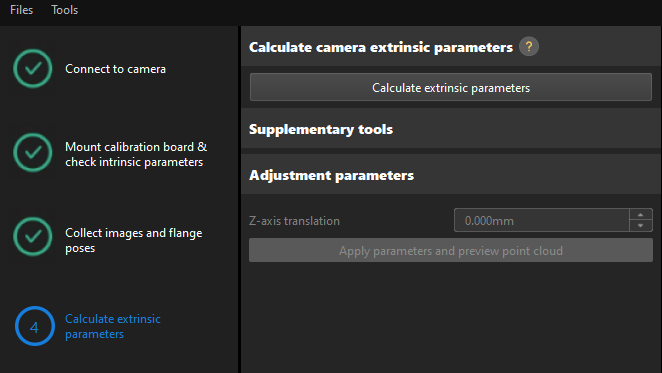 eth calib manual calculate extri random pose 4 axis