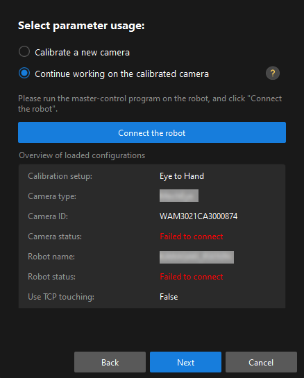 calibration reference load existing calib params 2