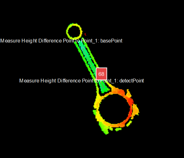 measure height difference point to point base detect point