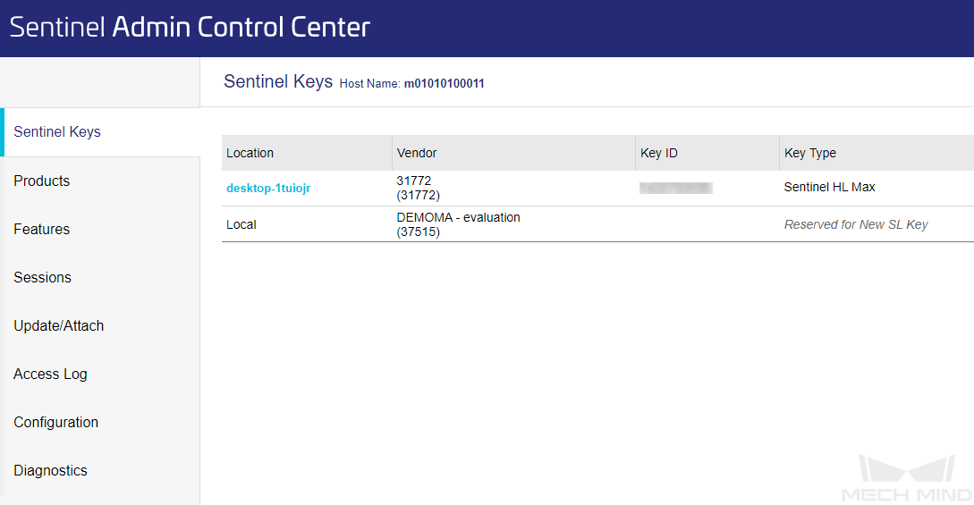 enter the sentinel admin control center