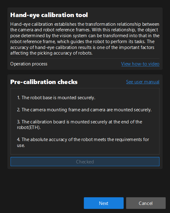 calib preset confirm checks