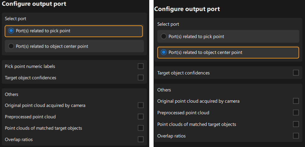 configure output port