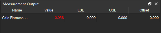 calc flatness error measure result