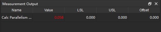 calc parallelism error measure result