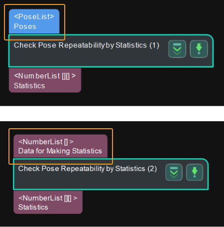 poses repeatability statistics input data type