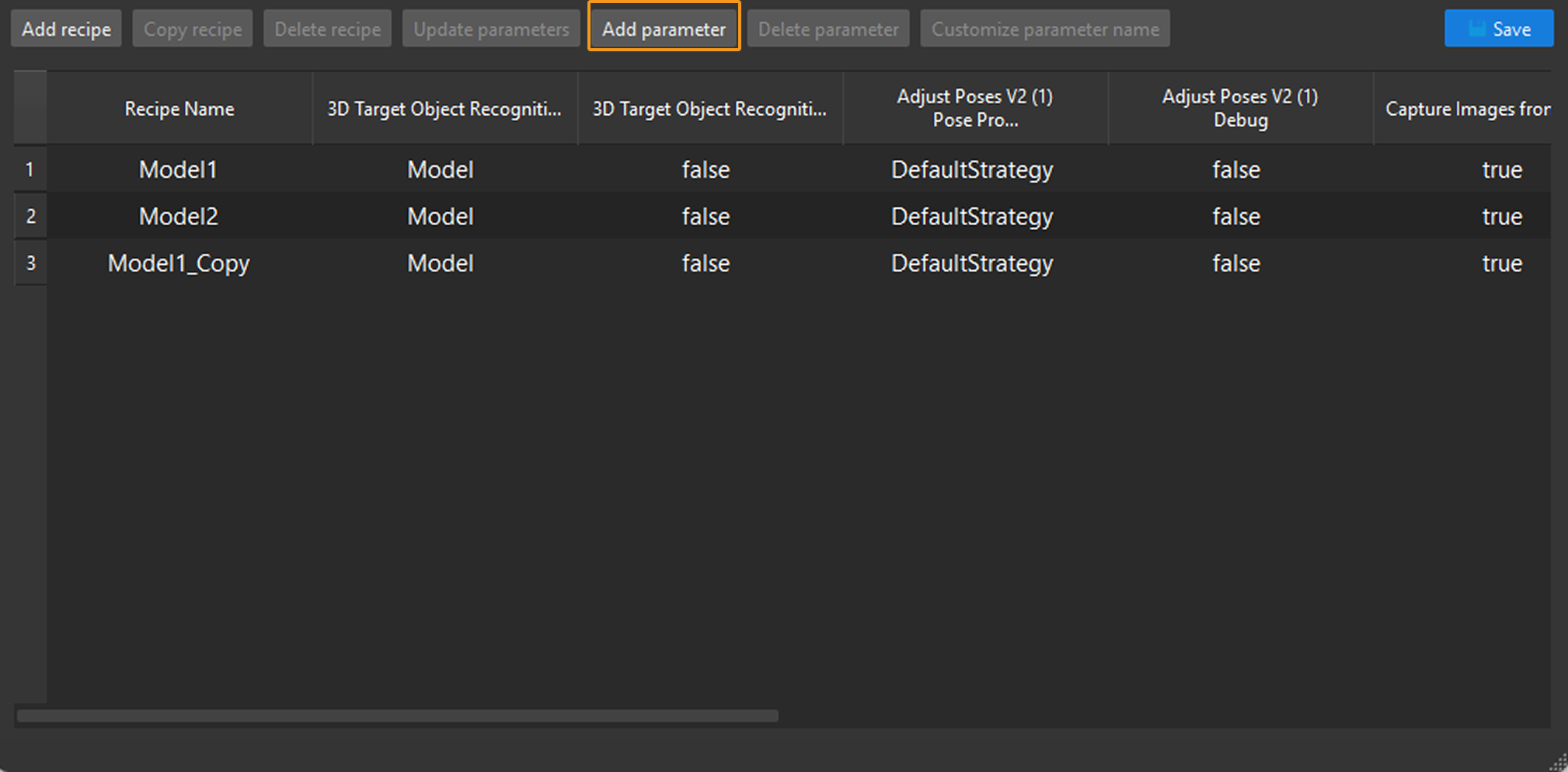 edit parameter
