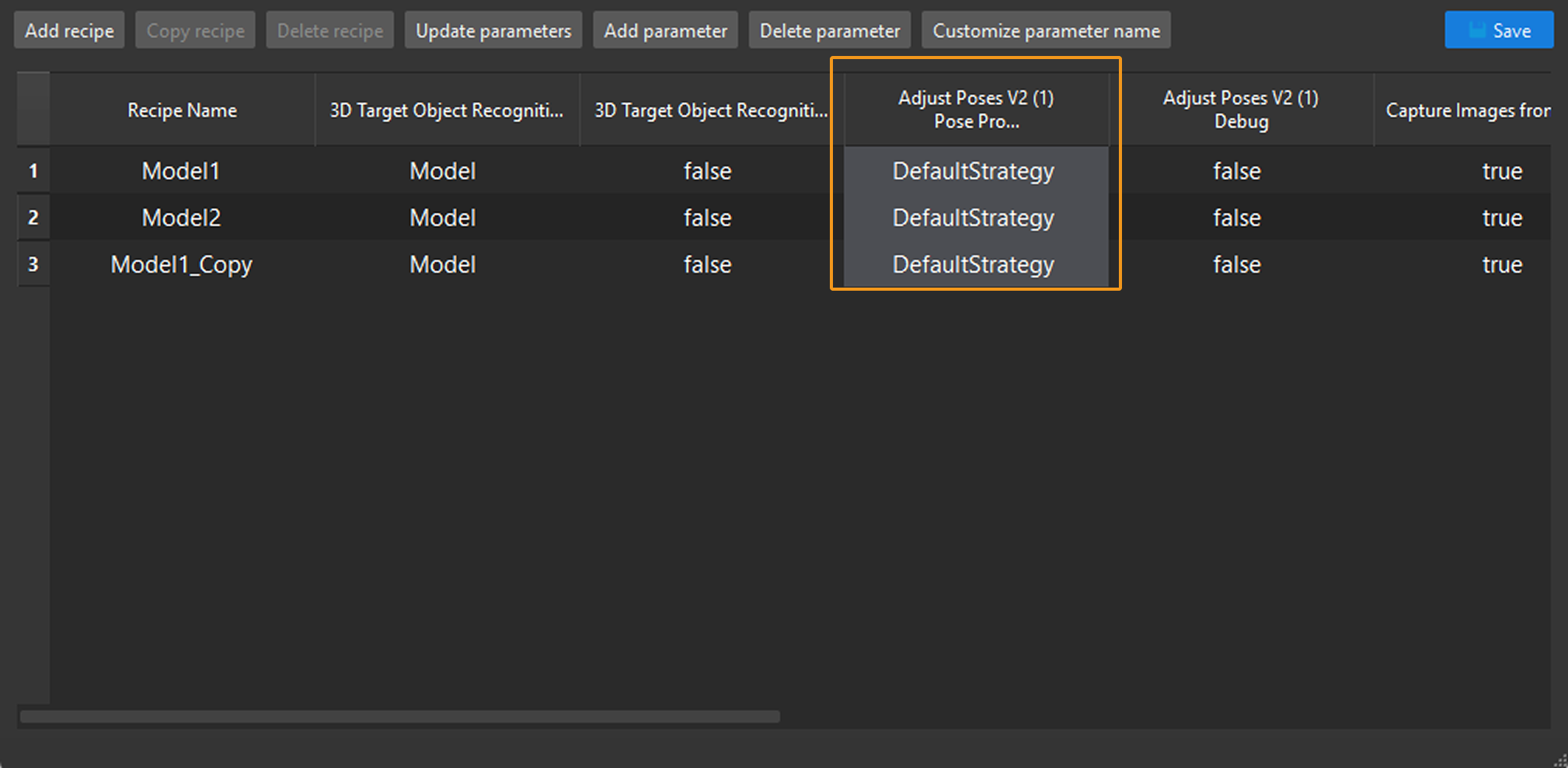 select column