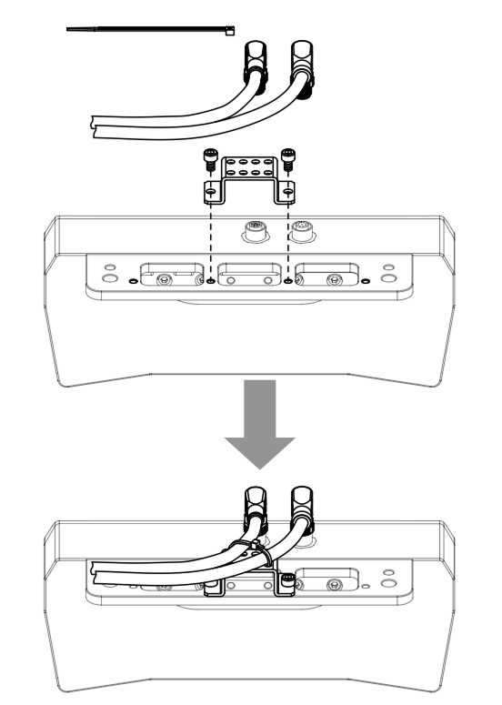 mounting camera cable to bracket