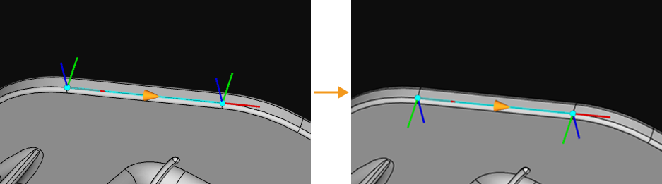 reverse tool orientation