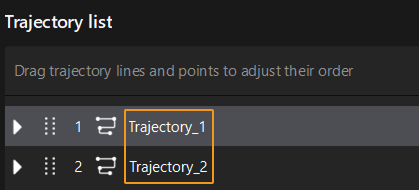 trajectory line name