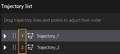 trajectory line number