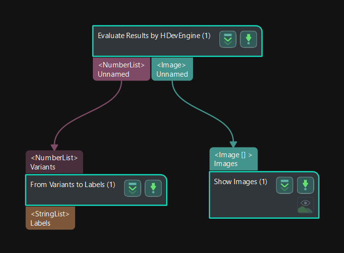 evaluate results by hdevengine example procedure