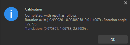 eth calib auto confirm calib result