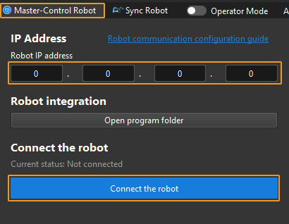 connect robot 1