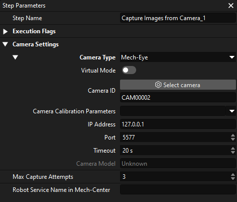 project build click select camera