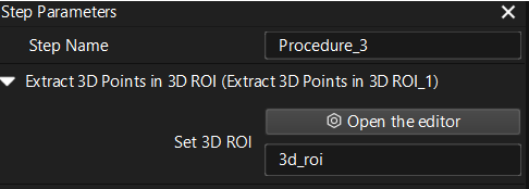 vision project open 3d roi editor