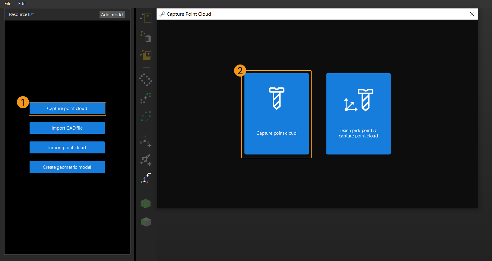 project build generate point cloud model 1