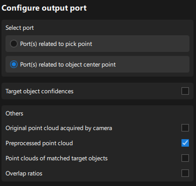 set output ports