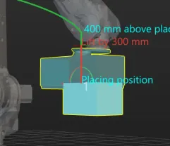 placed object collided tool