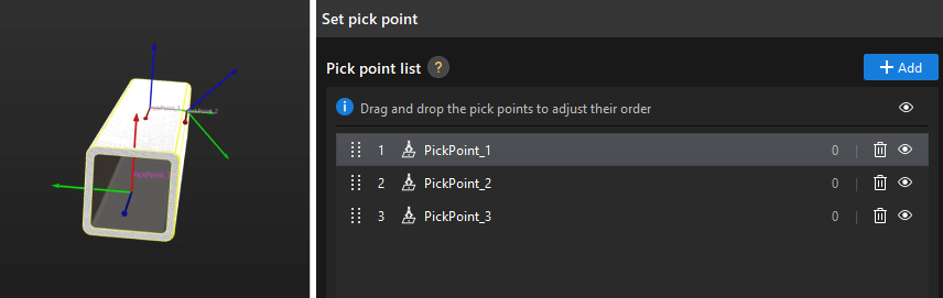 configure multi pick point 2