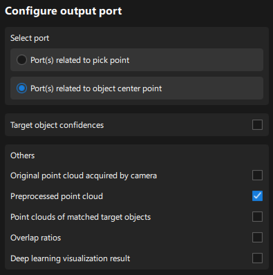 set output ports