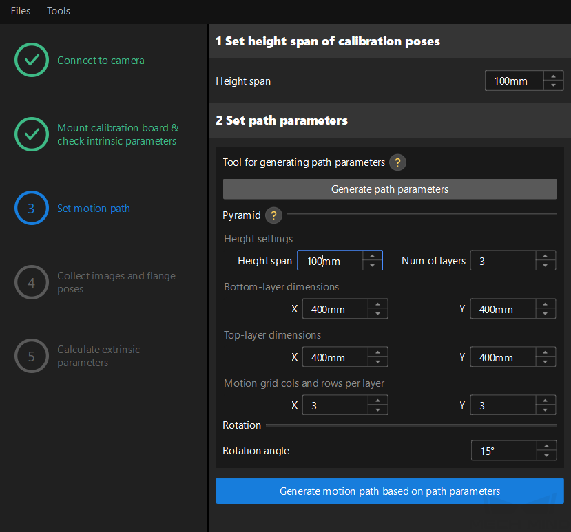 eth calib auto set robot path