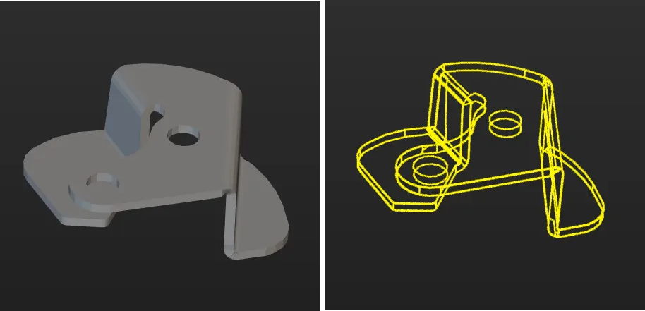 select feature sheet metal parts edge