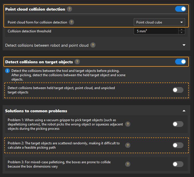 randomly stacked settings