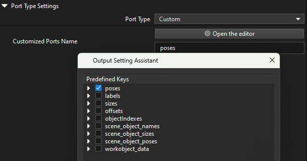 set output to custom