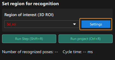 project build click set 3d roi