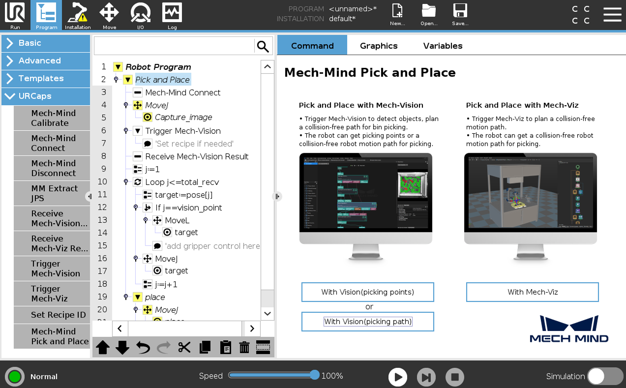 select with vision path option e