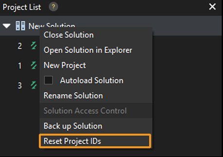 adjust project number