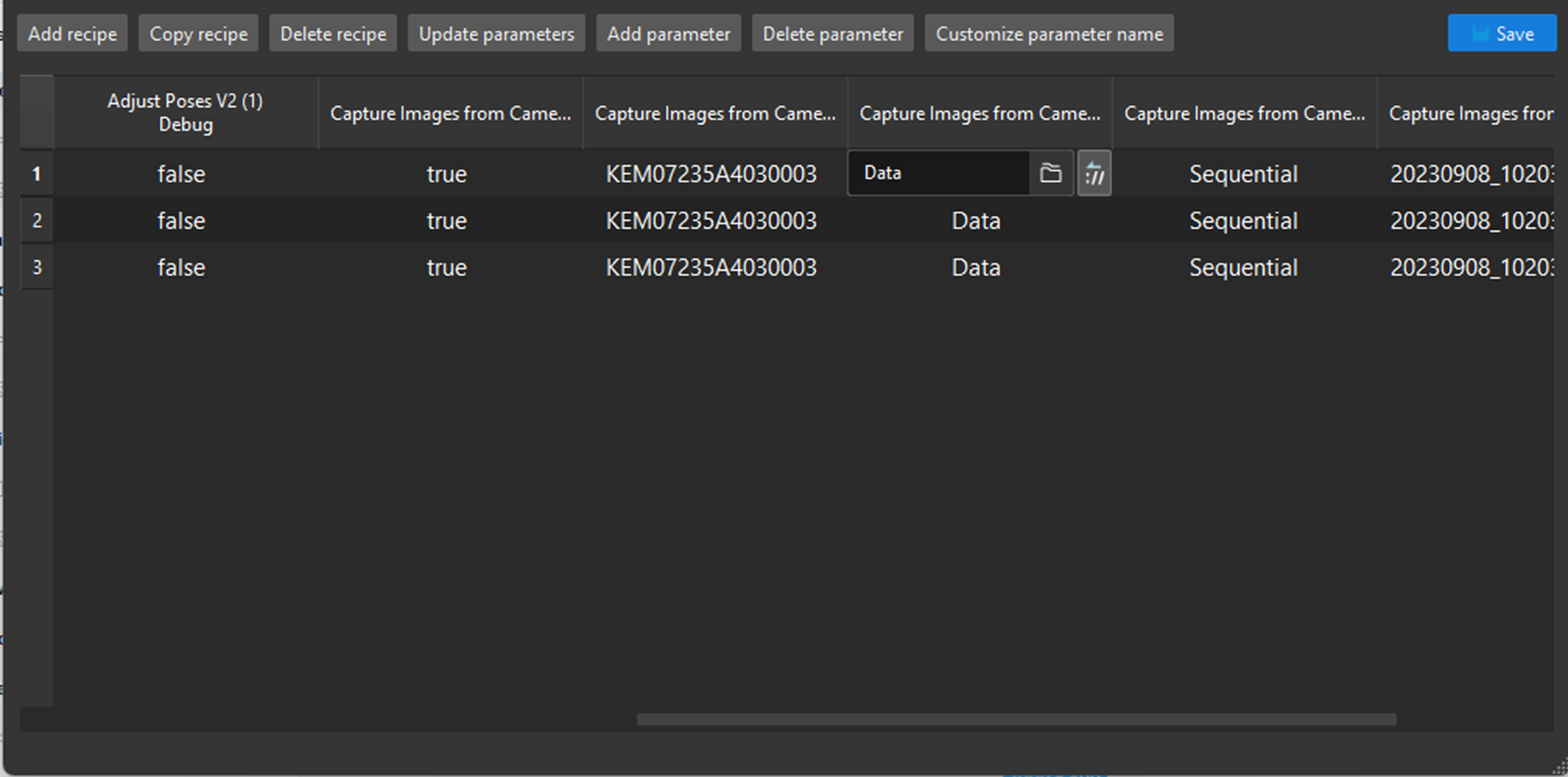 modify specify parameter