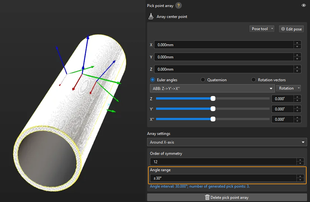 configure pick point array 2