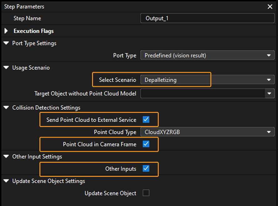 vision output settings