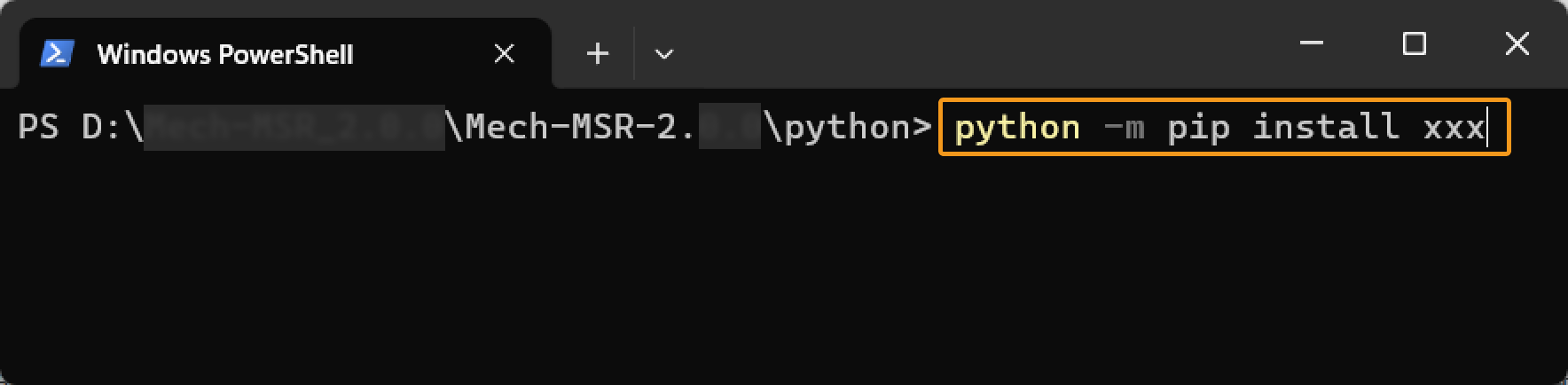 install python library