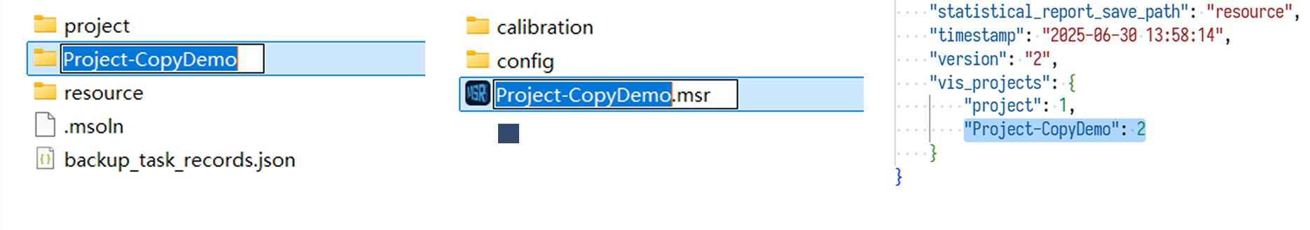 copy project folder
