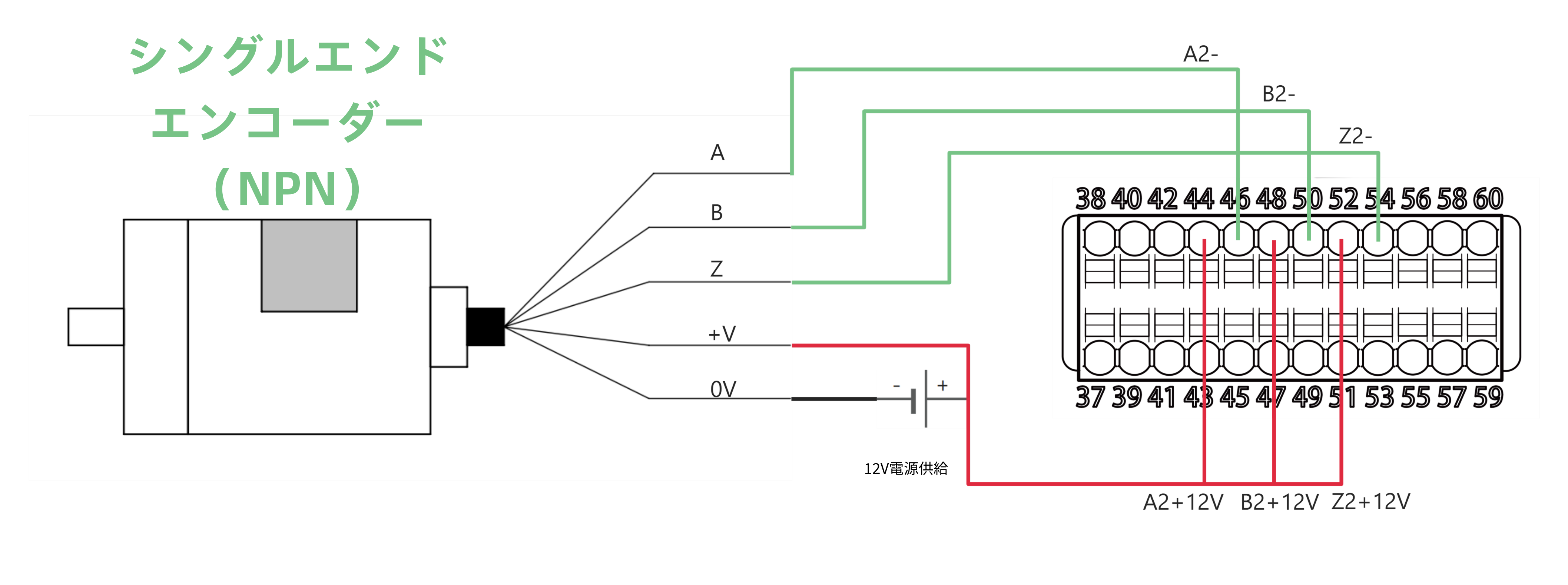 connect single ended encoder npn 12v