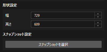 Snapshot setting 